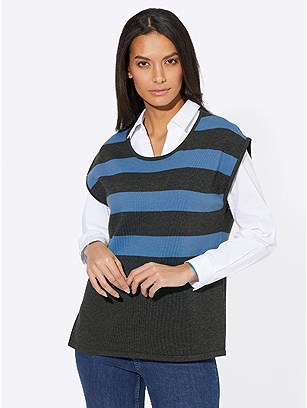 Striped Sweater Vest product image (526132.BLCH.1.11_WithBackground)