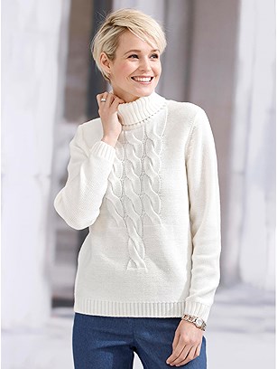 Cable Knit Turtleneck Sweater product image (526415.EC.J)