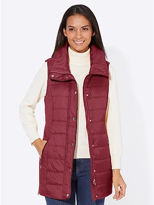 Long Quilted Vest product image (531072.DKRD.1.1_WithBackground)