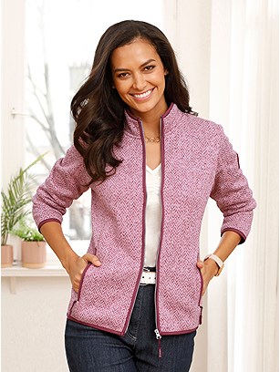 Herringbone Fleece Jacket product image (531341.LMPA.J)
