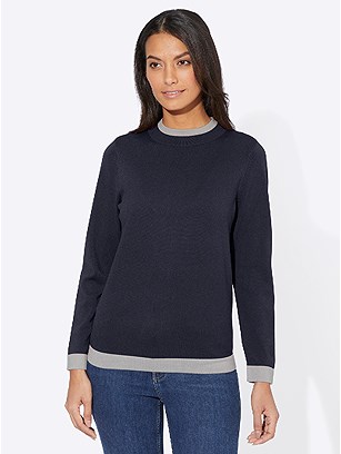 Contrast Hem Sweater product image (531365.NV.2.11_WithBackground)