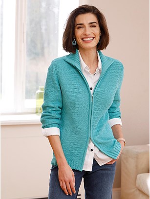 Two Way Zip Cardigan product image (531478.BL.1.2_WithBackground)