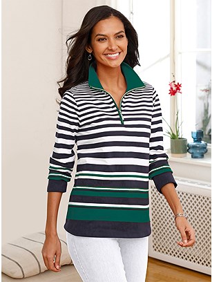 Nautical Stripe Zip Sweatshirt product image (531481.NVGS.1.2_WithBackground)