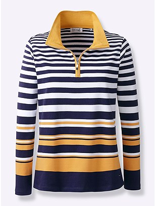 Nautical Stripe Zip Sweatshirt product image (531481.NVOC.1.1_WithBackground)