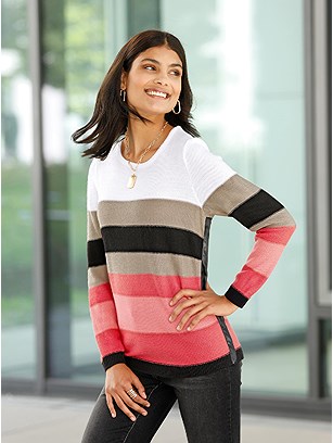Galon Stripe Purl Knit Sweater product image (535791.YLST.1.9_WithBackground)