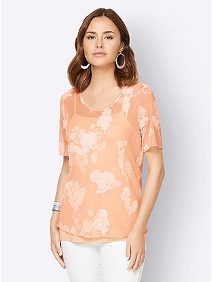 Floral Mesh Layered Top product image (536182.PYEC.1.1_WithBackground)