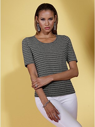 Shimmery Striped Top product image (536710.STGY.1.7_WithBackground)