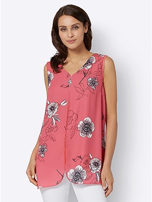 Floral Layered V-Neck Blouse product image (536786.RSPR.3.10_WithBackground)