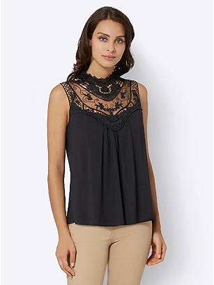 Stand-Up Collar Lace Top product image (536841.BK.3.11_WithBackground)