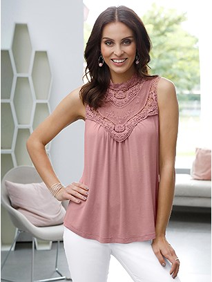 Stand-Up Collar Lace Top product image (536841.RS.1.11_WithBackground)