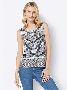 Printed Sleeveless Top product image (536855.ECBL.1.1_WithBackground)
