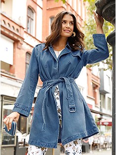 Denim trench coat product image (537020.FADE.1.8_WithBackground)