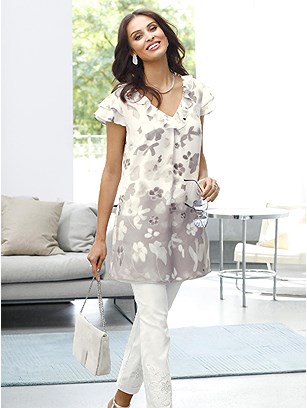 Floral V-Neck Blouse product image (537021.ECGY.1.1_WithBackground)