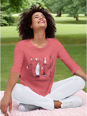 Sailboat Motif Top product image (537198.RS.21S)