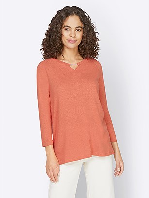 Silk Keyhole Neckline Top product image (537414.OR.1.1_WithBackground)