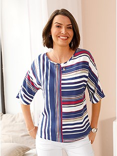 Mixed Stripe Pattern Blouse product image (537441.WHPR.1.1_WithBackground)