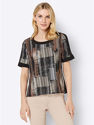 Mixed Print Blouse product image (537668.BKEP.1.1_WithBackground)