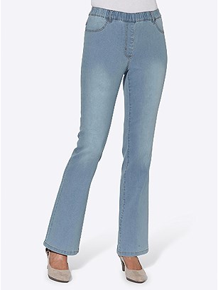 Elastic Waist Bootcut Jeans product image (537919.FADE.1.1_WithBackground)