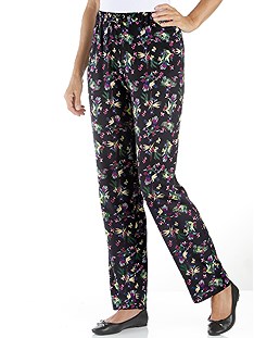 Casual Floral Print Pants product image (537958.BKFL.1.1_WithBackground)