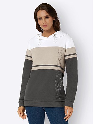 Embellished Striped Sweatshirt product image (538090.GYEC.1.1_WithBackground)
