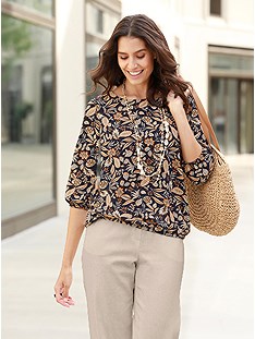 Patterned 3/4 Sleeve Blouse product image (538510.NVPR.1.1_WithBackground)