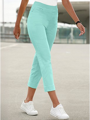 Cropped Elastic Waist Jeans product image (538587.MT.28S)