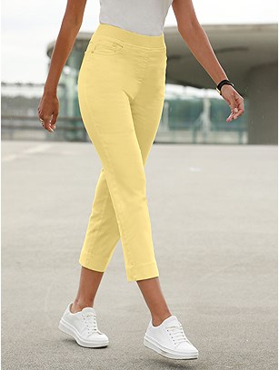 Cropped Elastic Waist Jeans product image (538587.YL.1S)