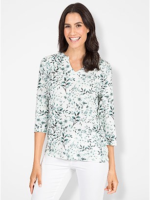 Floral Print 3/4 Sleeve Top product image (538592.MTPR.1.1_WithBackground)