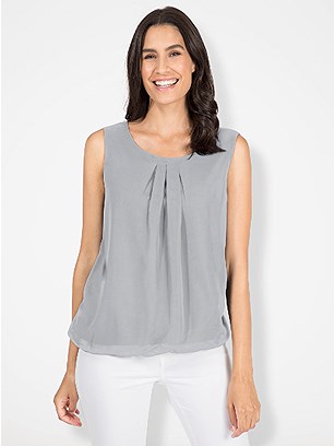 Sleeveless Pleated Top product image (538768.STGY.1.1_WithBackground)
