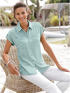 Button Up Tab Sleeve Blouse product image (540262.MT.1.1_WithBackground)