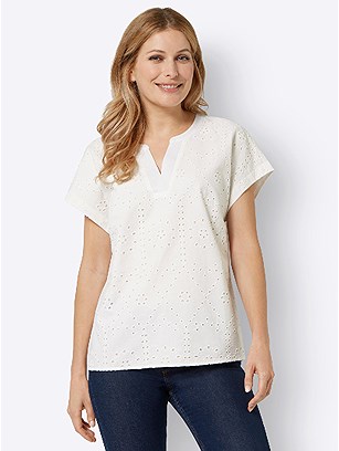 Embroidered Lace Blouse product image (540725.EC.1.1_WithBackground)