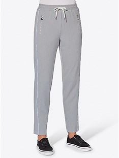 Side Stripe Drawstring Pants product image (541499.STGY.1.1_WithBackground)