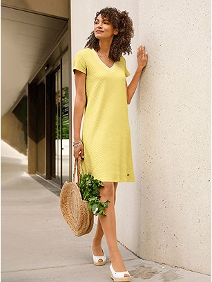 Stripe V-Neck Dress product image (541500.YL.JS.1)