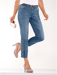 Embellished Hem Capri Jeans product image (541544.BLUS.1.1_WithBackground)