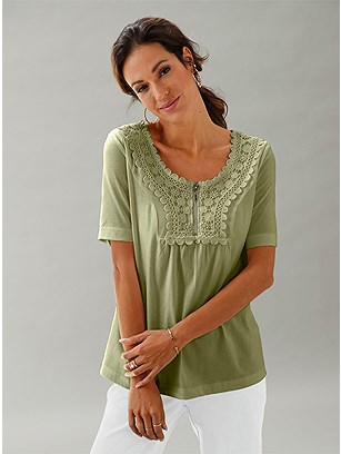 Lace Insert Shirt product image (541758.GYJD.1.11_WithBackground)
