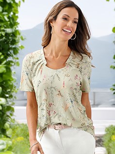 Link. pleated neckline shirt (Product Display 32449) image - mobile.
