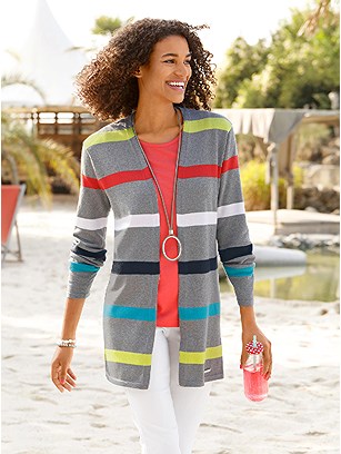 Multi Striped Cardigan product image (541785.GYST.1.1_WithBackground)
