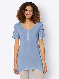 Button Panel V-Neck Top product image (541788.LBMO.1.1_WithBackground)