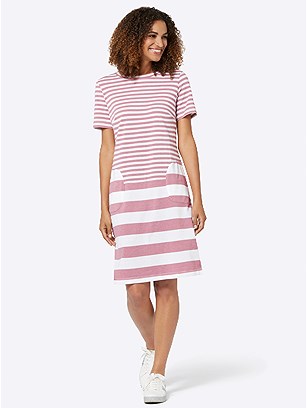 Mixed Striped Dress product image (543095.RSWH.1.1_WithBackground)