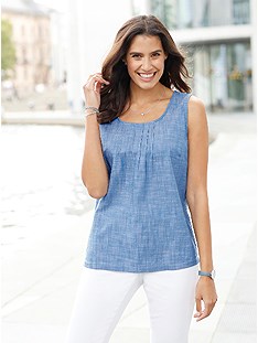 Sleeveless Linen Look Top product image (543821.BLUS.1.14_WithBackground)