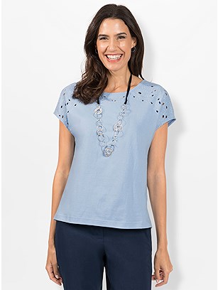 Embroidered Cut Out Detail Top product image (543860.IB.2.19_WithBackground)