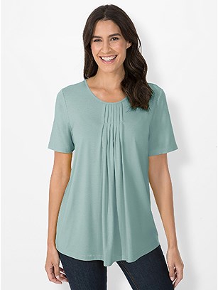 Short Sleeve Pleated Top product image (544390.MT.1.1_WithBackground)