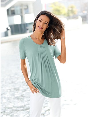Short Sleeve Pleated Top product image (544390.MT.1.580_WithBackground)