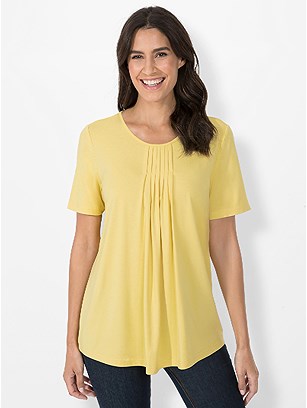 Short Sleeve Pleated Top product image (544390.YL.1.1_WithBackground)