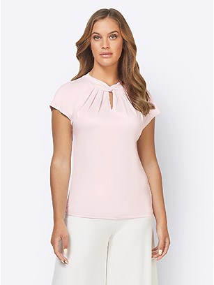 Knot Neckline Pleated Top product image (544520.RS.1.1_WithBackground)
