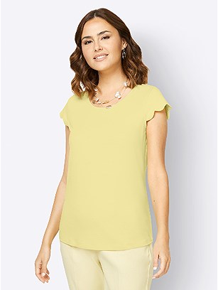 Wavy Edge Short Sleeve Top product image (544987.YL.1.1_WithBackground)