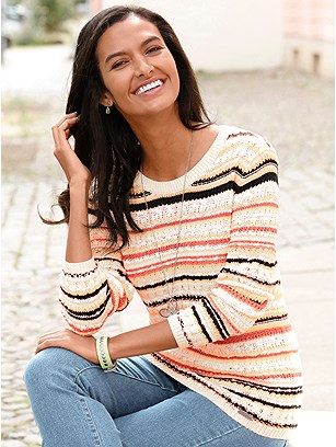 Textured Stripe Sweater product image (550930.YLWH.1S)