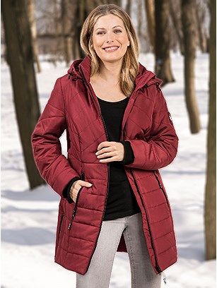 Long Quilted Jacket product image (553727.DKRD.2S)