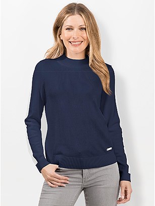 Side Stripe Sweater product image (553739.DKBL.2.1_WithBackground)