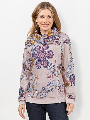 Patterned Wrap Look Cardigan product image (553840.LGPR.1.1_WithBackground)